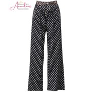 W K-Design Wijde broek B325 Zwart wit dessin